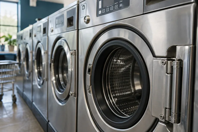 Illustrative laundry scene for Laundromat Predictive Maintenance: Build a Useful Pilot